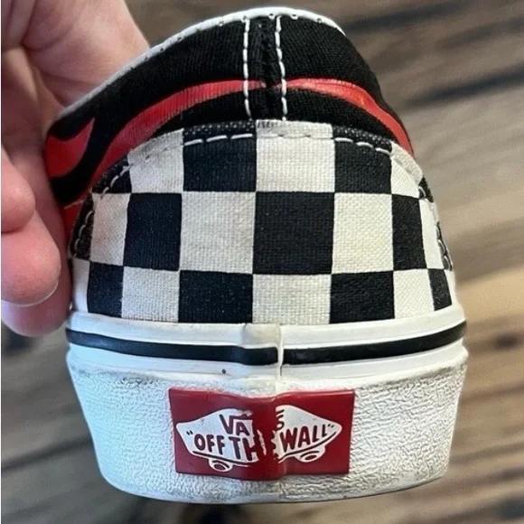 Vans DISNEY Checkered Slip-On Shoes Mickie & Minnie Worn HTF - Picture 8 of 10